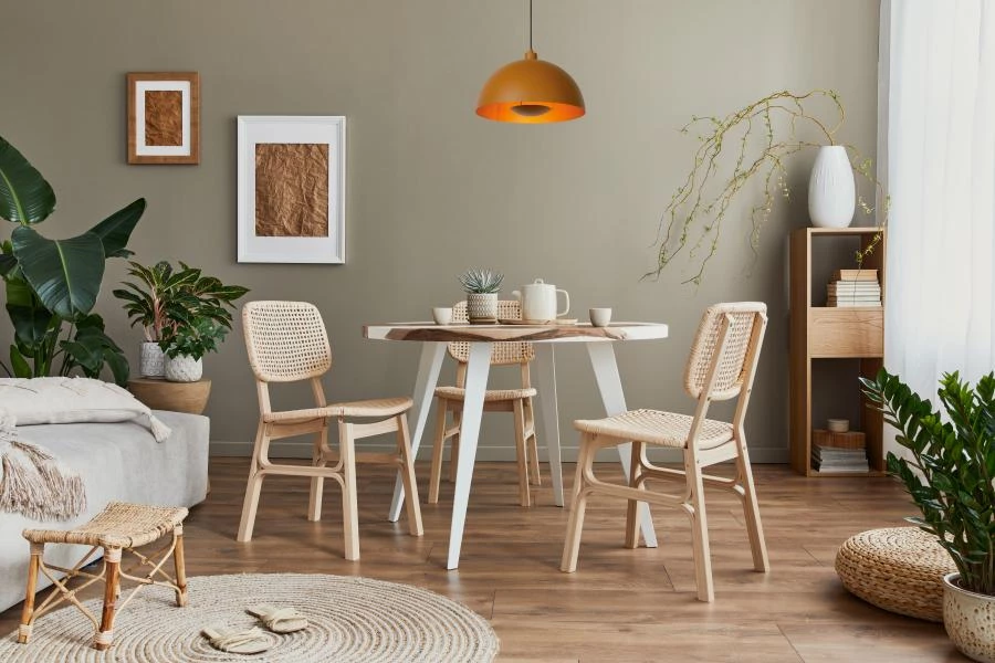 Lucide SIEMON - Lámpara colgante - Ø 40 cm - 1xE27 - Ocre - ambiente 2